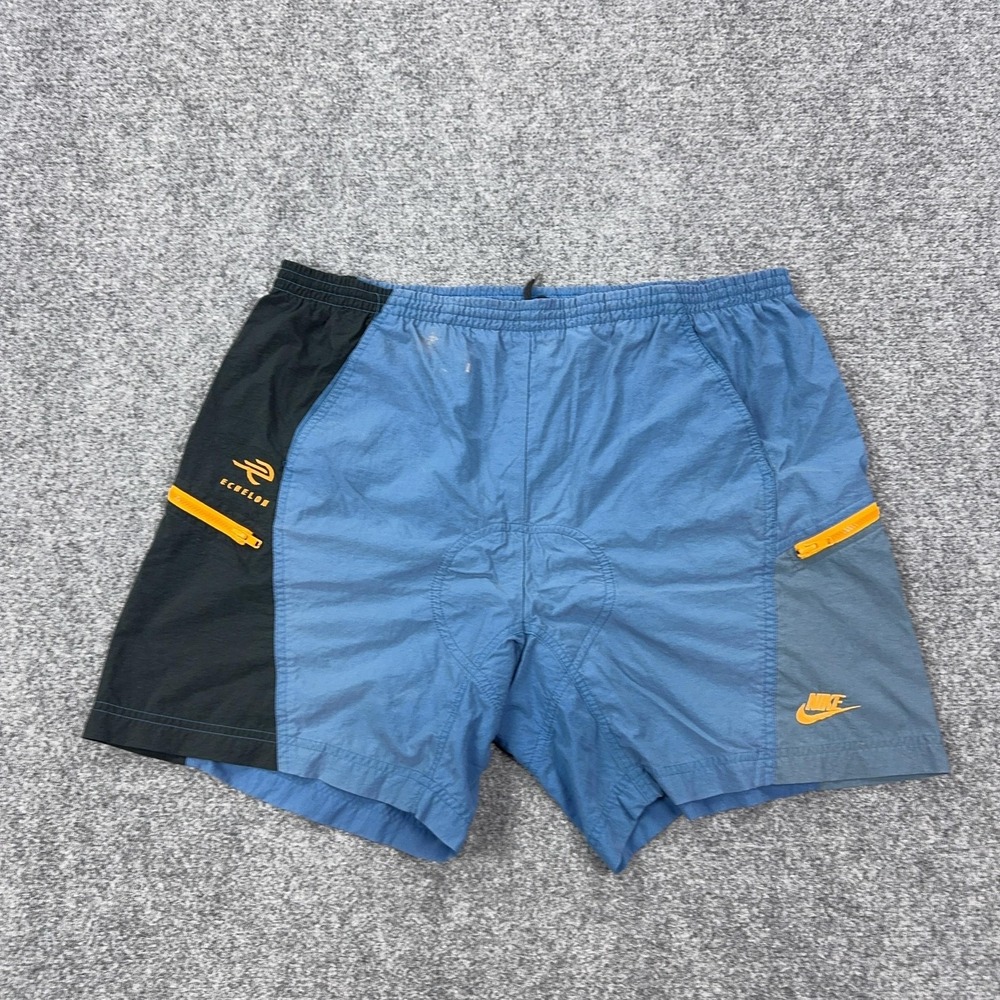 Vintage Nike Echelon Shorts Mens 31 Blue Colorblock 7 Inseam Running 90s